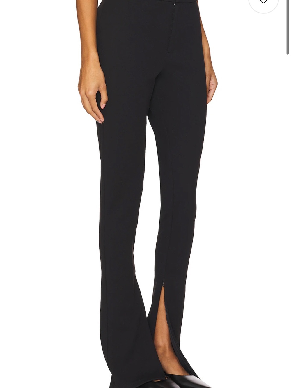 Revolve Jinn High Wasted Skinny Pant in Black zipper at hem